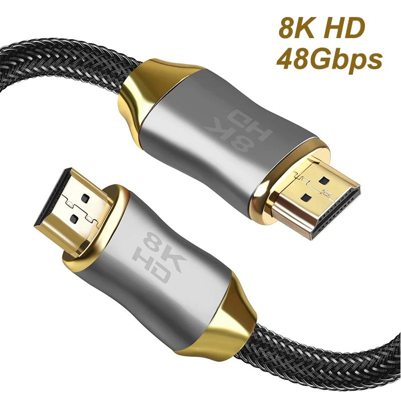 HDMI ȣȯ 2.1 ̺, Ʈ HD 8K @ 60Hz, 4K @ 120Hz, 48Gbps ڵ, ǻ Ŀ  PS2 PS4 PS5 4 4K  TV ڽ